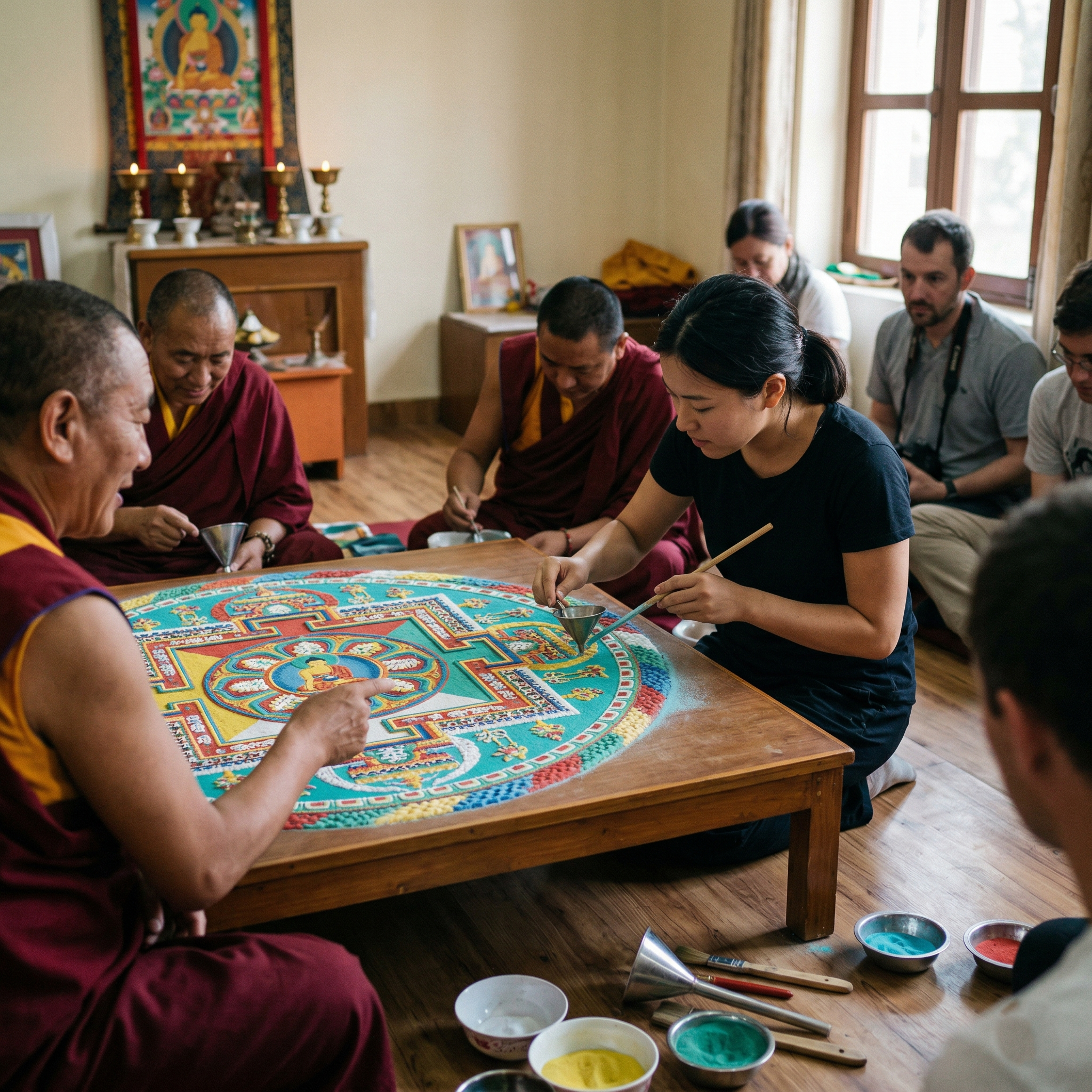 Sand Mandala Observation & Participation