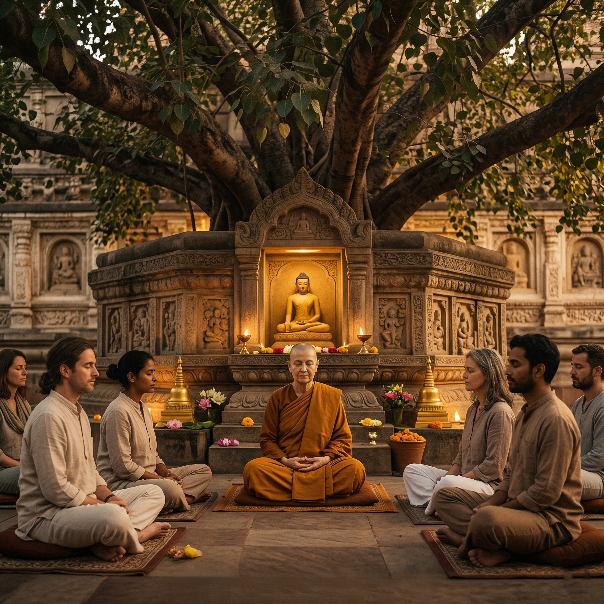 Seated Meditation Under the Bodhi Tree