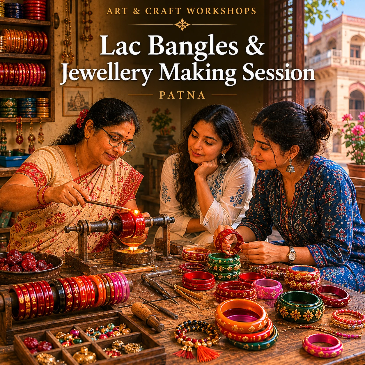 Lac Bangles & Jewellery Making Session